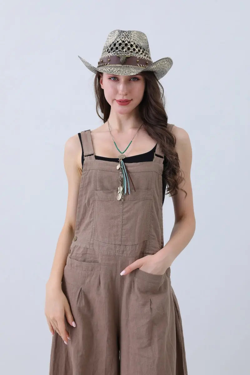 Edgy Ink-Western Hat – Bull Skull Band &amp; Artistic Flair🤠🔥 Leto Collection
