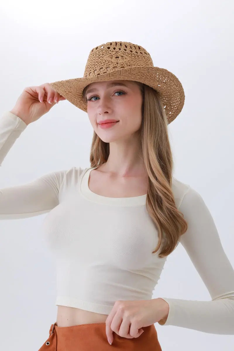 Classic Polyester Cowboy Hat – Lightweight &amp; Sun-Smart🌵☀️ Leto Collection