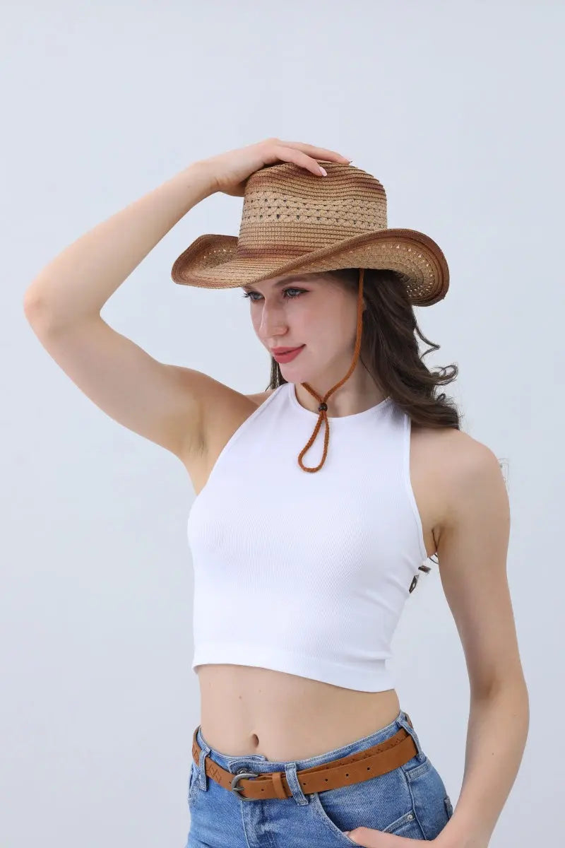 Breathable Braided Cowboy Hat – Earthy &amp; Sun-Ready🌞🤠 Leto Collection