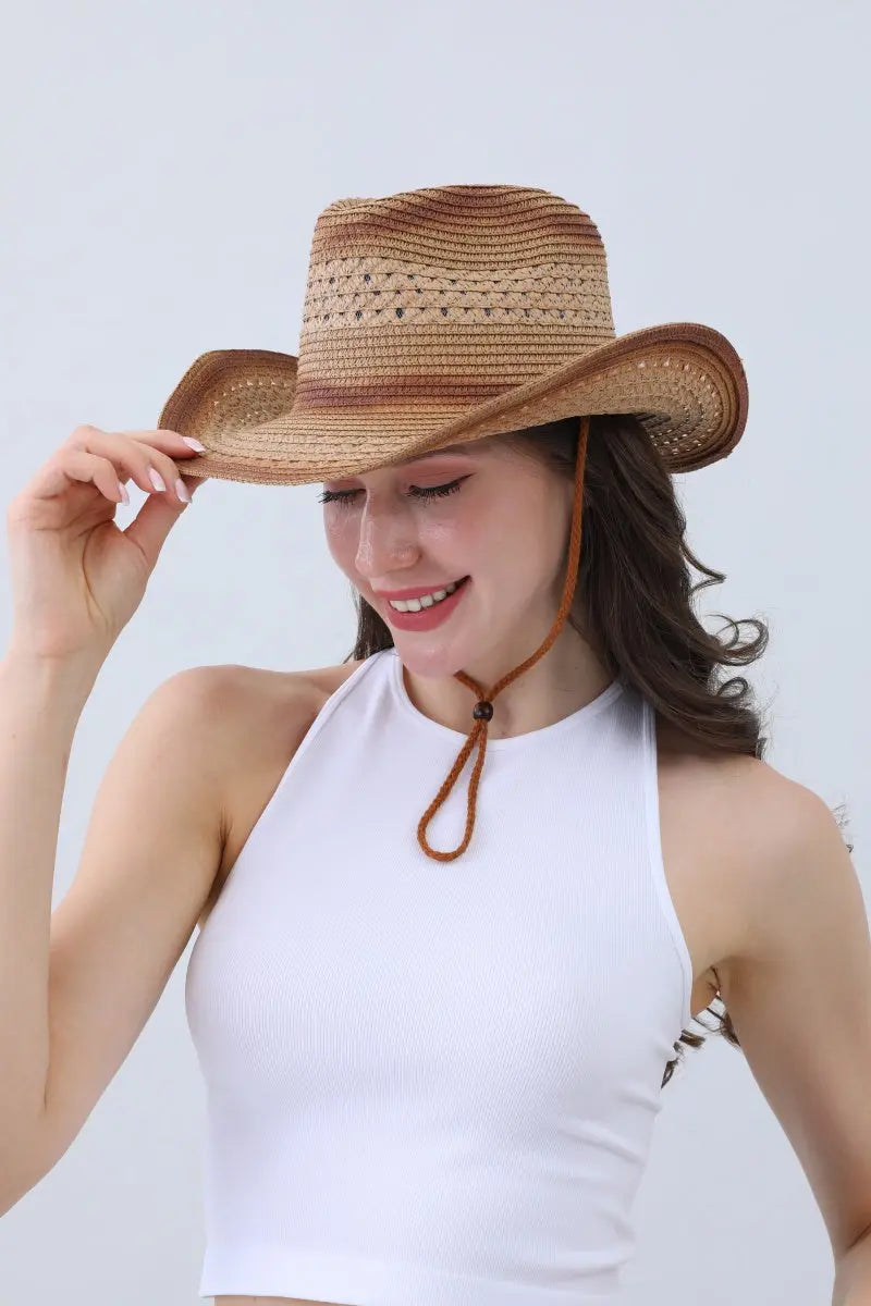 Breathable Braided Cowboy Hat – Earthy &amp; Sun-Ready🌞🤠 Leto Collection