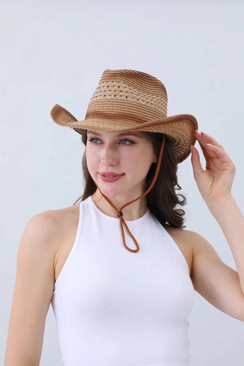 Breathable Braided Cowboy Hat – Earthy &amp; Sun-Ready🌞🤠 Leto Collection