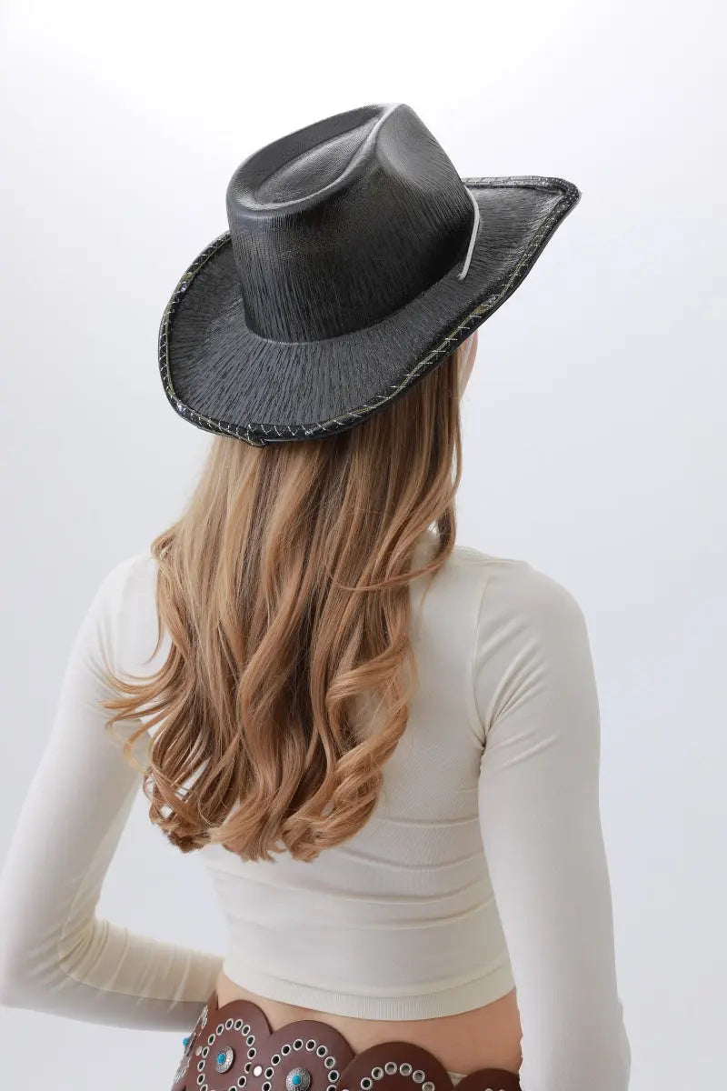 Glow-in-the-Dark Cowboy Hat – Wild West Light-Up Party Hat 🤠✨ Leto Collection