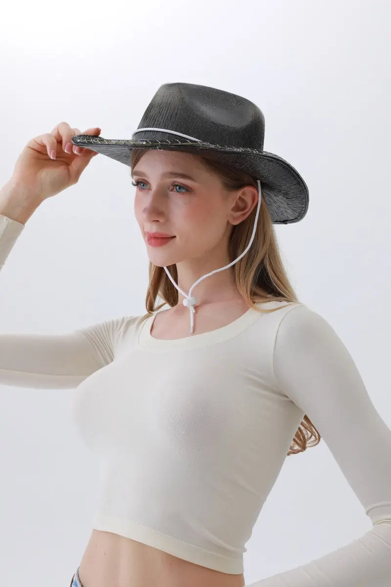Glow-in-the-Dark Cowboy Hat – Wild West Light-Up Party Hat 🤠✨ Leto Collection