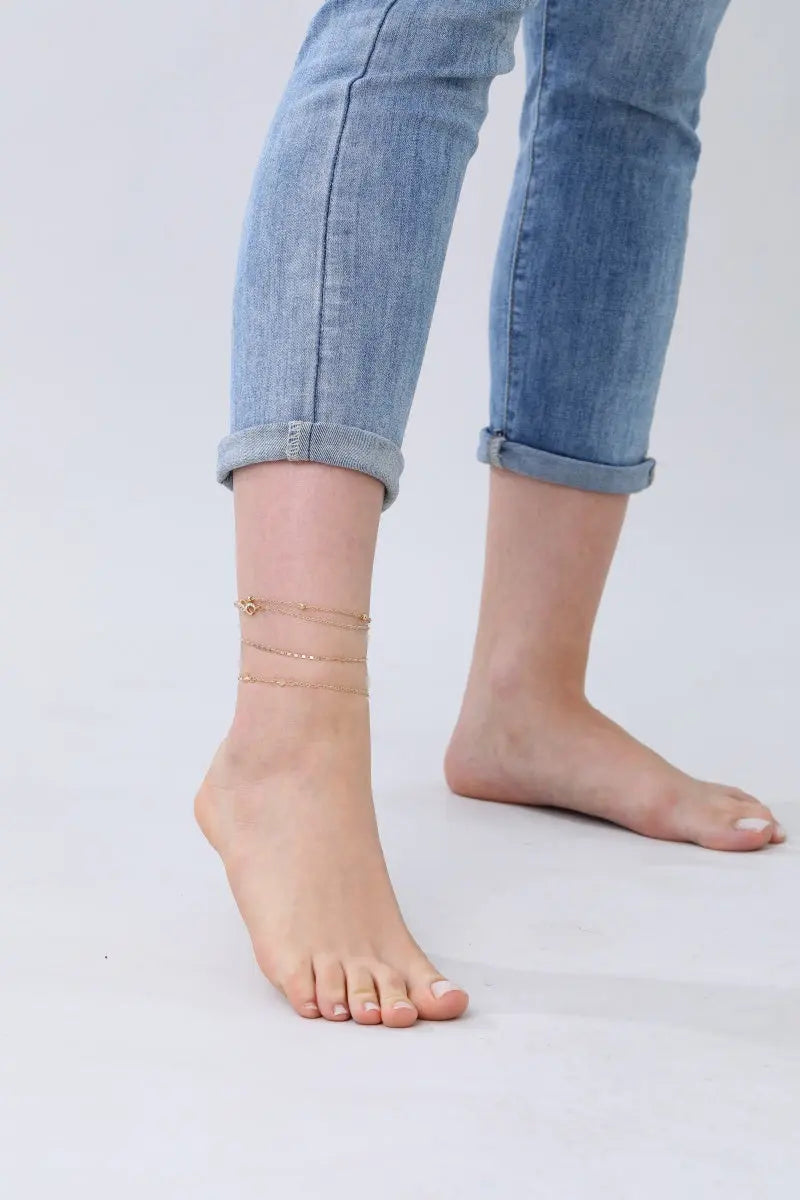 Versatile Gold Chain Anklet &amp; Bracelet – 2-in-1 Elegance✨ Leto Collection