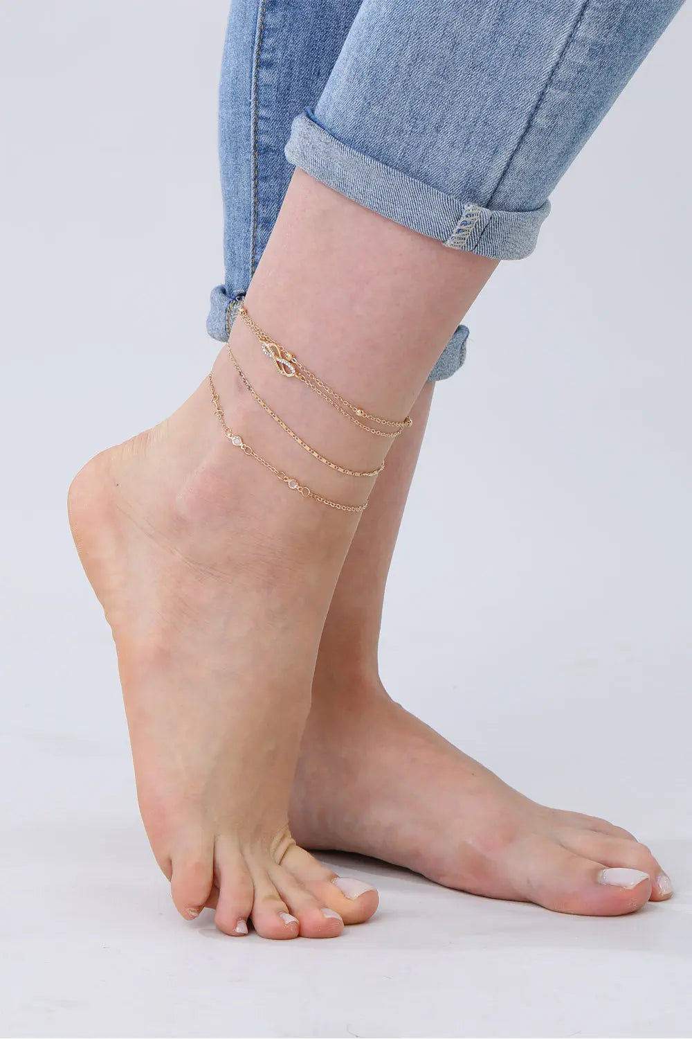 Versatile Gold Chain Anklet &amp; Bracelet – 2-in-1 Elegance✨ Leto Collection