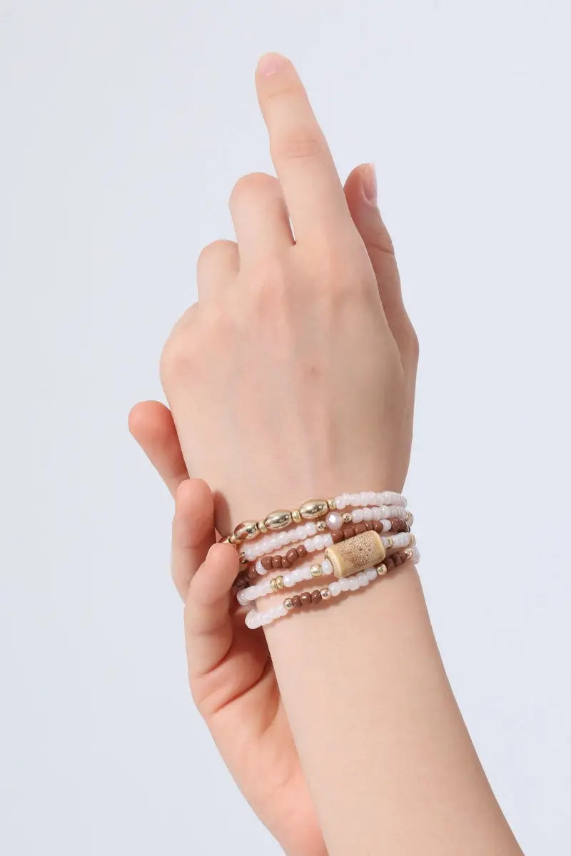 Boho Stackable Multi‑Layer Seed Bead Women Bracelets Leto Collection