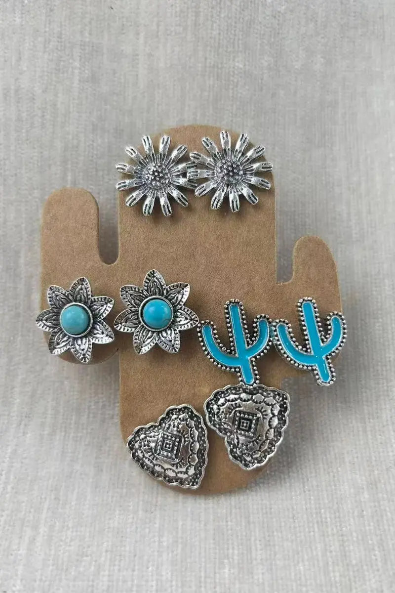 4-Pair Boho Earring Set – Mix &amp; Match Daily Styles ✨ Leto Collection