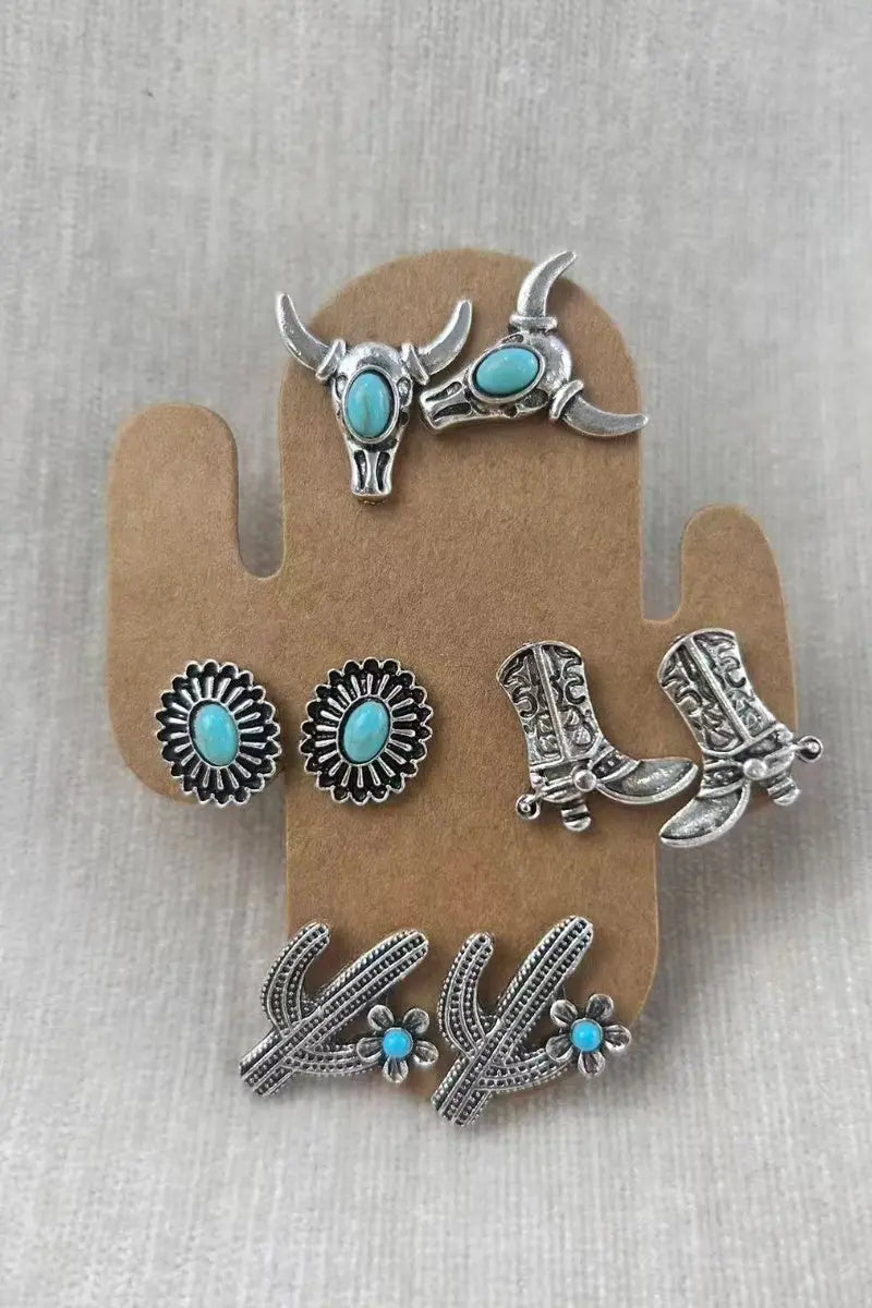 Western Earring Set – Boot &amp; Cactus Adventure Styles 🤠🌵 Leto Collection