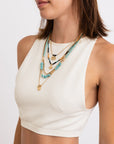 Bohemian Bliss Turquoise Beaded Layered Necklace