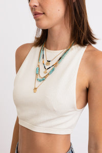 Bohemian Bliss Turquoise Beaded Layered Necklace