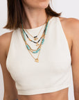 Bohemian Bliss Turquoise Beaded Layered Necklace