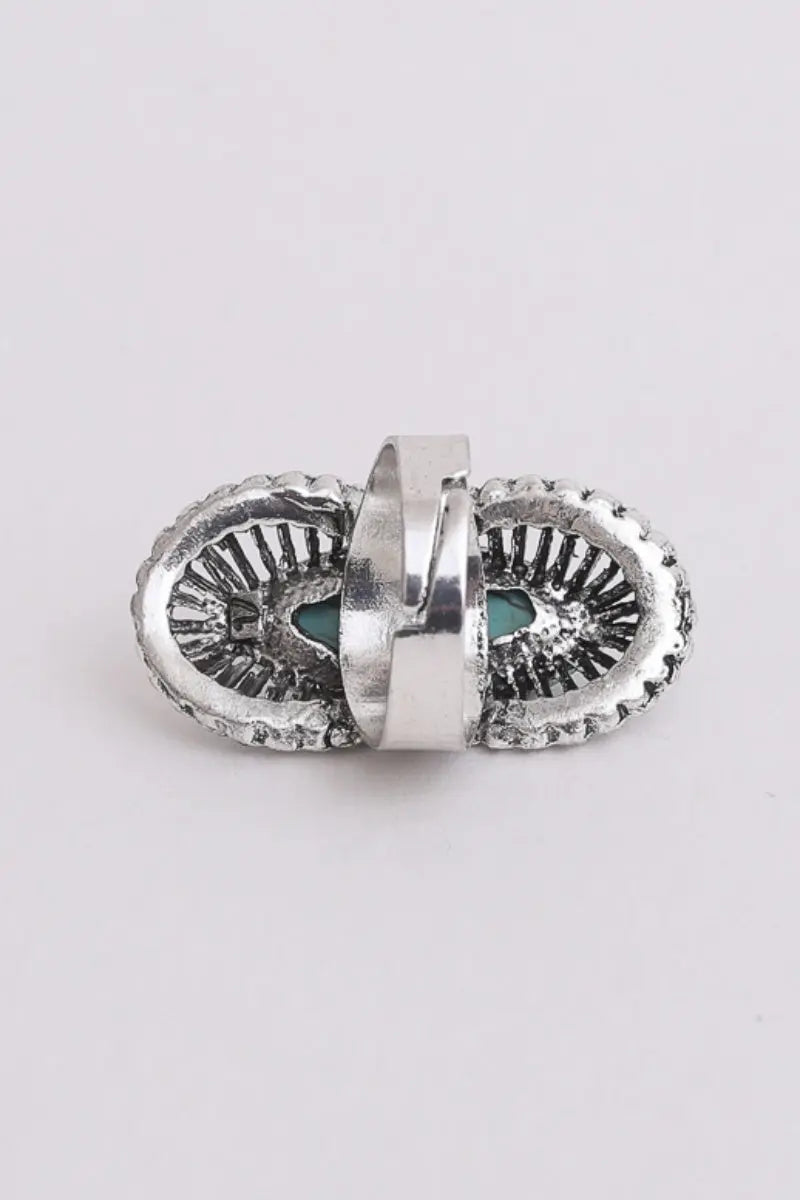 Marquise Western Adjustable Turquoise Ring 🤠💚 Leto Collection
