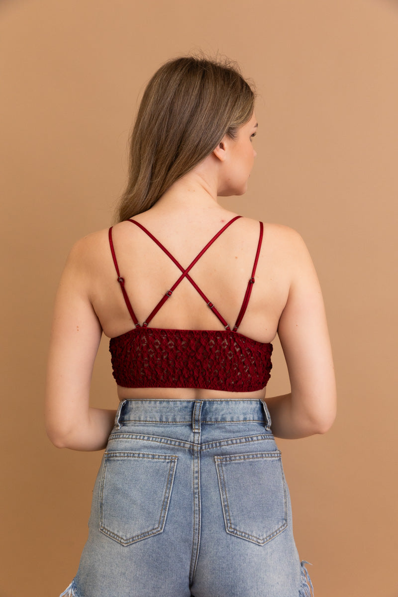 Crochet Lacey Charm Padded Bralette