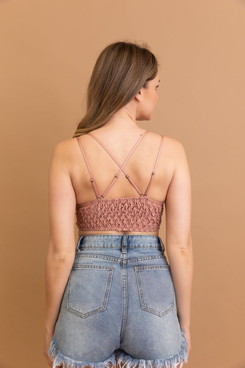 Crochet Lacey Charm Padded Bralette