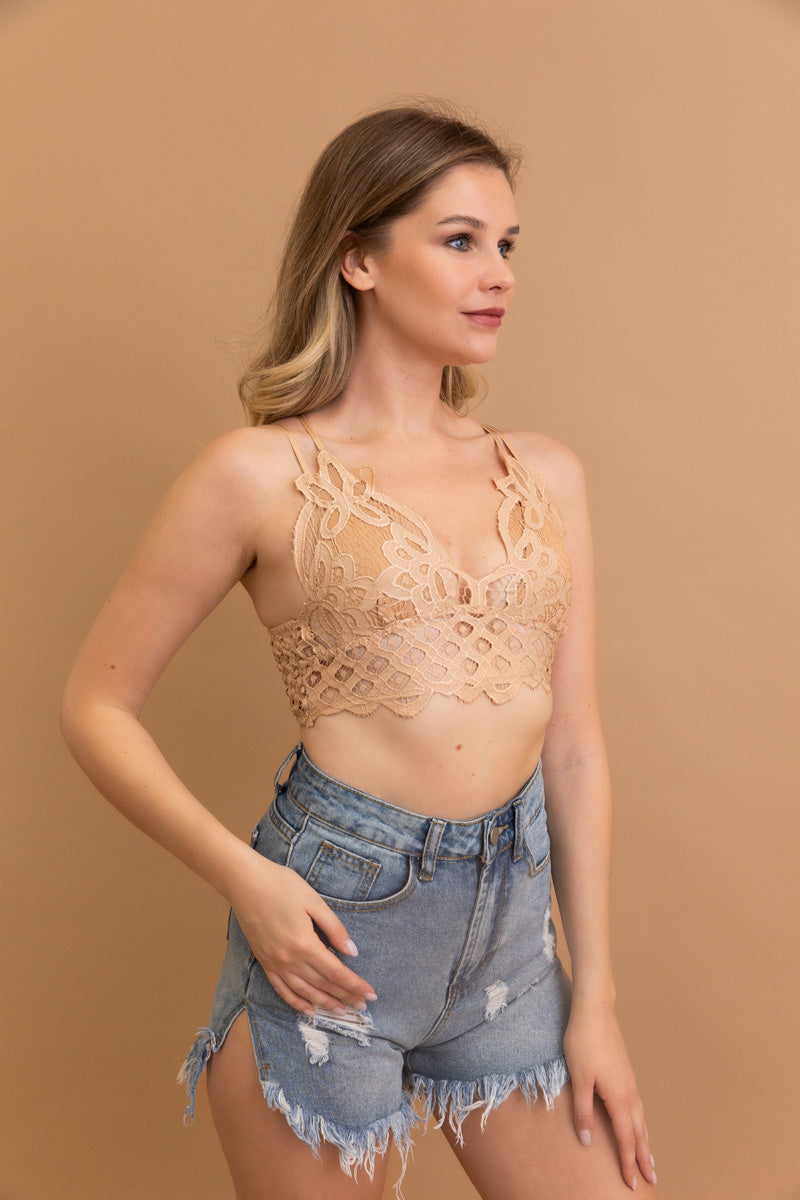 Crochet Lacey Charm Padded Bralette