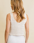 Serene Blooms Crochet Style Top