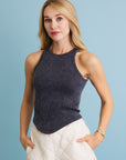 Classic Basic Washed Ribbed Tank Top