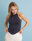 Classic Basic Washed Ribbed Tank Top