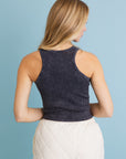 Classic Basic Washed Ribbed Tank Top