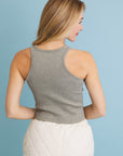 Classic Basic Washed Ribbed Tank Top