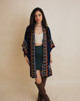 Kachina Style Tapestry Knit Ruana