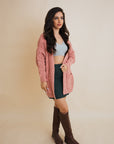 Classic Snuggle Comfort Cable Knit Cardigan