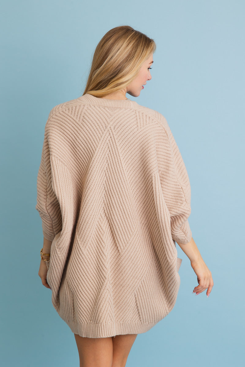 Ribbed Open-Front Knit Cardigan - Easy Layering 🧥