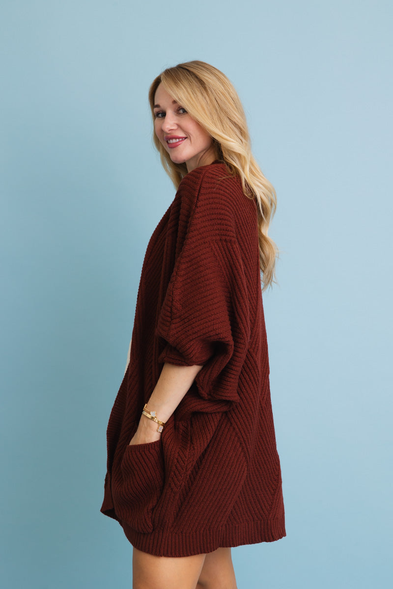 Ribbed Open-Front Knit Cardigan - Easy Layering 🧥