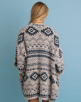 Aztec Soft Knit cardigan with Tribal Print - Western Vibe 🌵