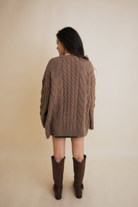 Dreamy Days Cable Knit Open Cardigan