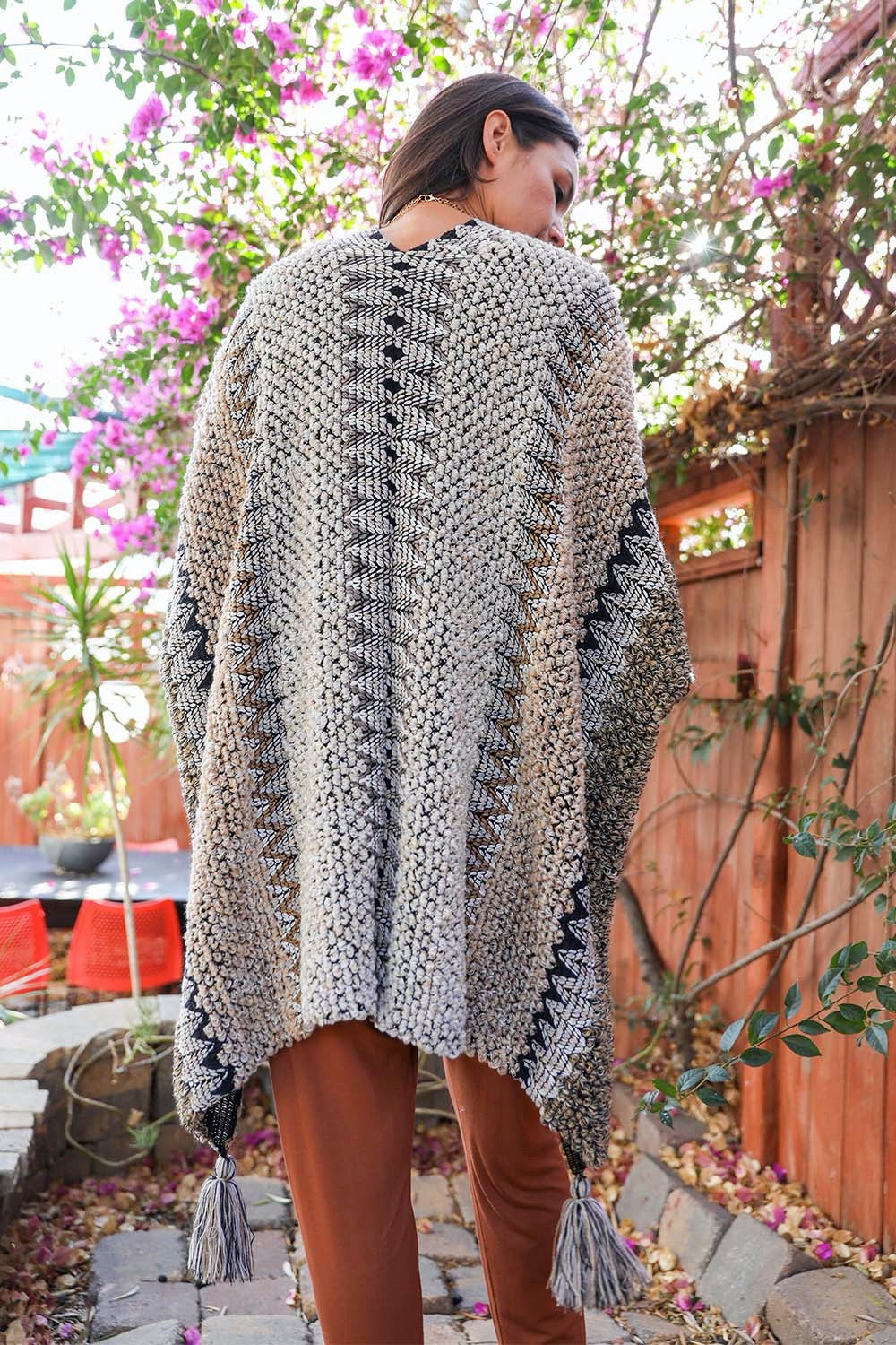 Cuddle Season Crochet Patterned Ruana