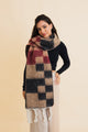 Multi Colored Checkered Scarf w/ Tassels