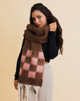 Fall & Winter Chunky Plaid Oversized Scarf with Fringe