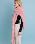 Ultra Soft Boucle Fringe Blanket Scarf