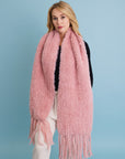 Ultra Soft Boucle Fringe Blanket Scarf