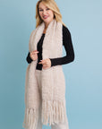 Ultra Soft Boucle Fringe Blanket Scarf