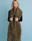 Ultra Soft Boucle Fringe Blanket Scarf