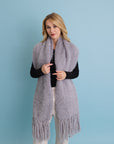 Ultra Soft Boucle Fringe Blanket Scarf