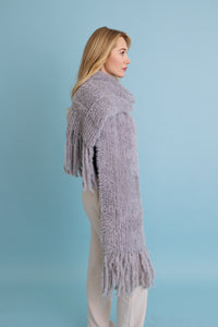 Ultra Soft Boucle Fringe Blanket Scarf