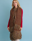 Fun & Fluffy Knit Fringe Winter Scarf