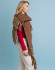 Fun & Fluffy Knit Fringe Winter Scarf