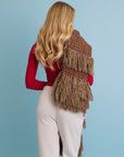 Fun & Fluffy Knit Fringe Winter Scarf