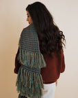 Fluffy Knit Fringe Winter Scarf