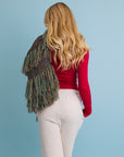 Fun & Fluffy Knit Fringe Winter Scarf