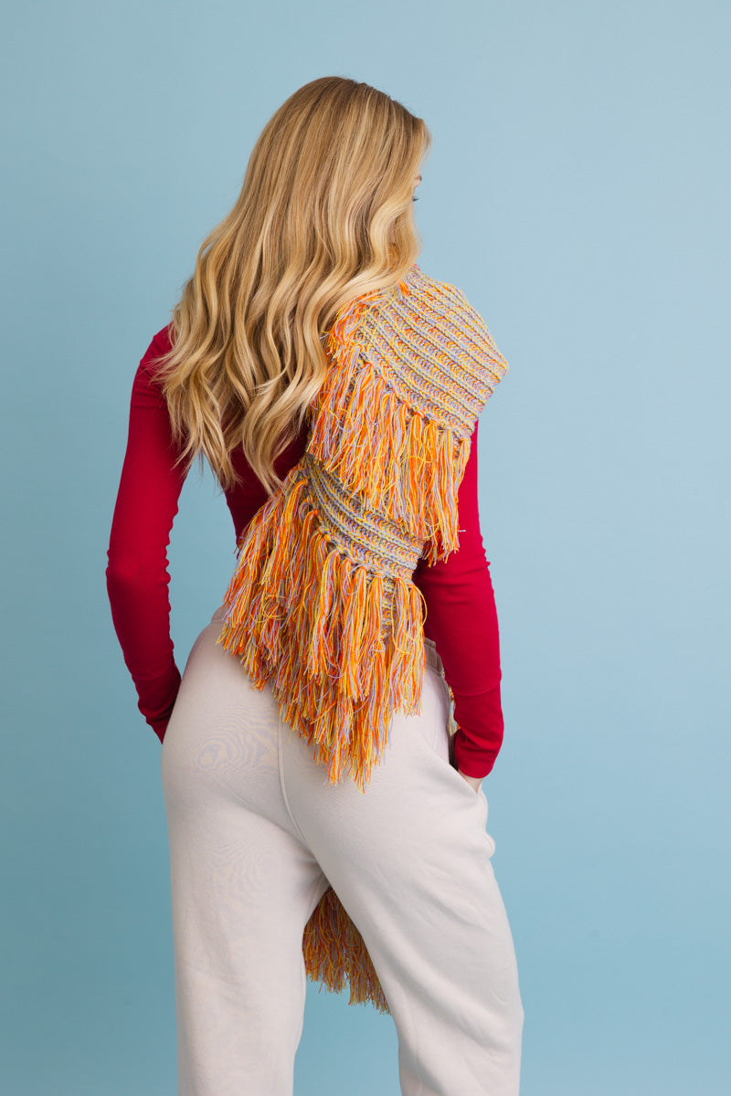 Fun &amp; Fluffy Knit Fringe Winter Scarf