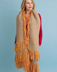 Fun & Fluffy Knit Fringe Winter Scarf