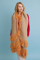 Fun & Fluffy Knit Fringe Winter Scarf