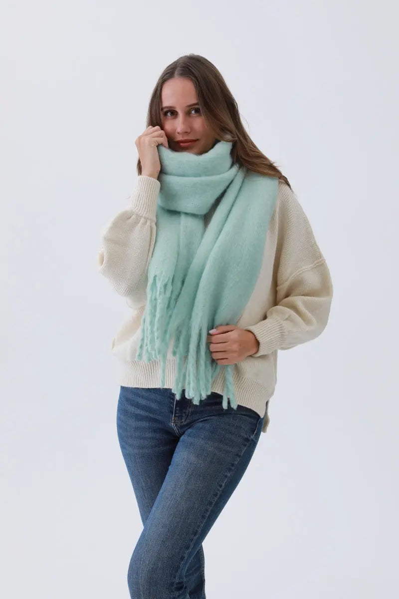 Classic Tassel Knit Scarf – Bestselling Winter Essential❄️✨ Leto Collection