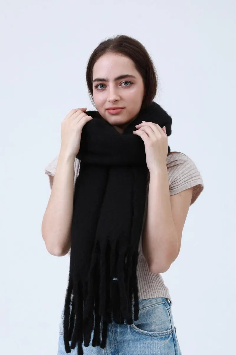 Classic Tassel Knit Scarf – Bestselling Winter Essential❄️✨ Leto Collection