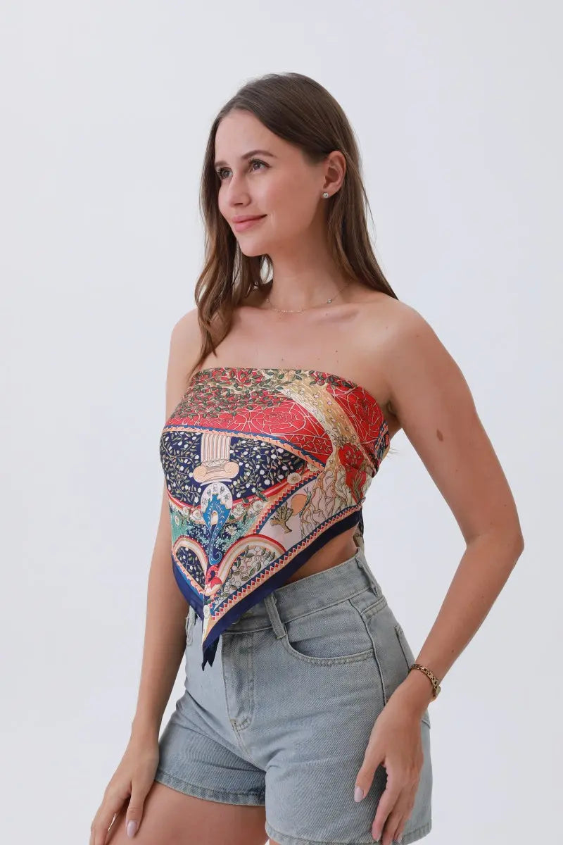 Tree of Life Silk Bandana – Bohemian Wisdom Woven In🌳✨ Leto Collection